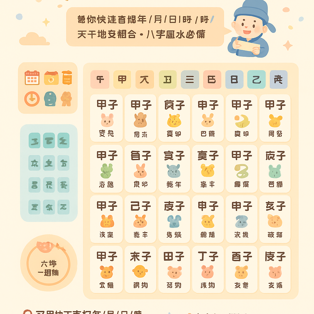 六十甲子組合速查表